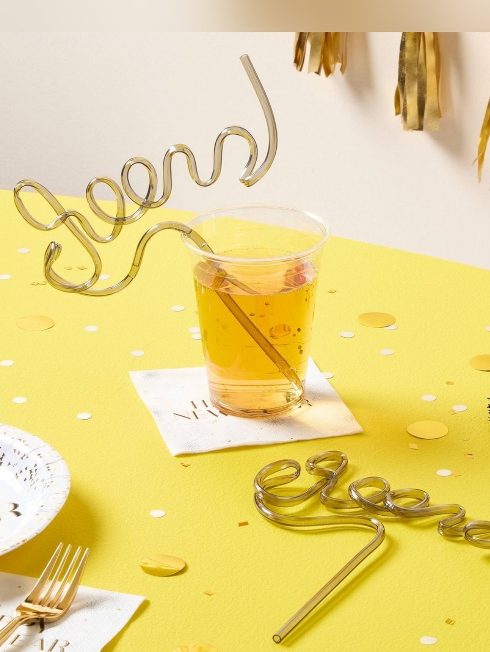 New Years Eve "Cheers" straws